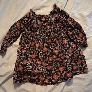 Carter's Black and Pink Floral Kids Casual Dress